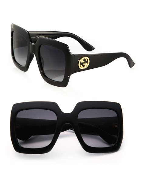 big square gucci glasses|Gucci 54mm oversized square sunglasses.